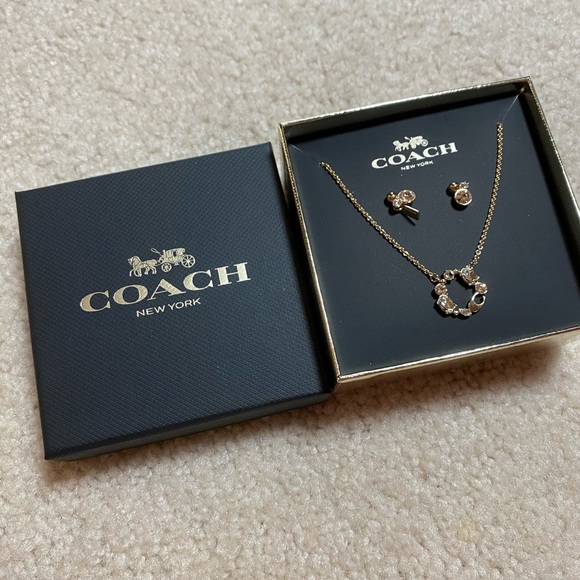 Coach Pendant Necklace and Earring Set - Picture 2 of 6